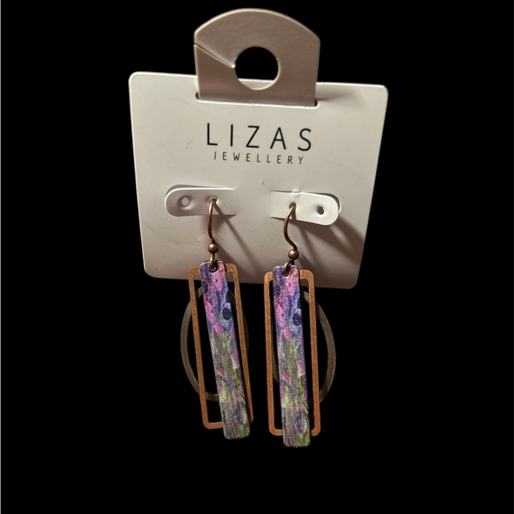 2in Asymmetrical Multicolor Earrings